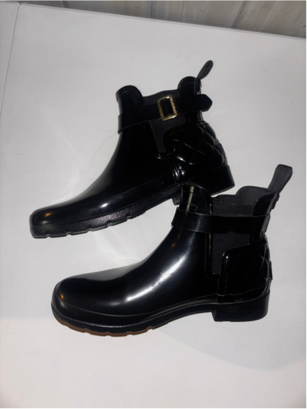 Hunter Quilted Chelsea Lightweight Gloss Rain Boots Women’s size 7 - Picture 6 of 11